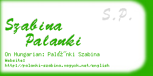 szabina palanki business card